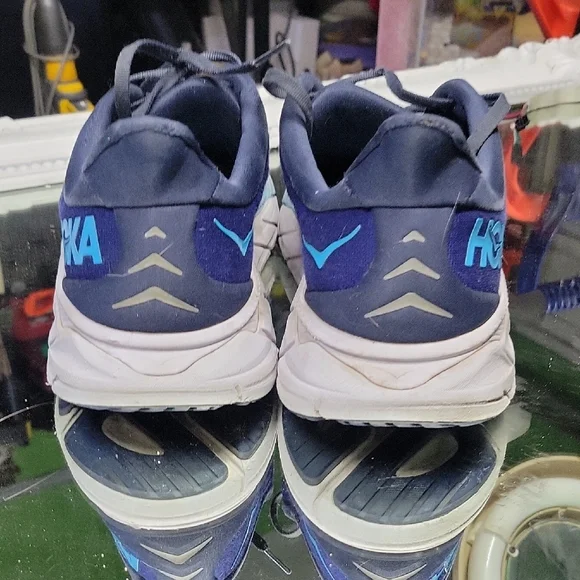 Mens 12D men's Hoka Arahi 6 running shoes in the "Outer Space/Bellwether Blue - Picture 6 of 9